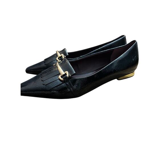 Franco Sarto Women's Black Leather Rina Pointed Toe Slip on Loafer Flats Size 7 - Picture 3 of 8